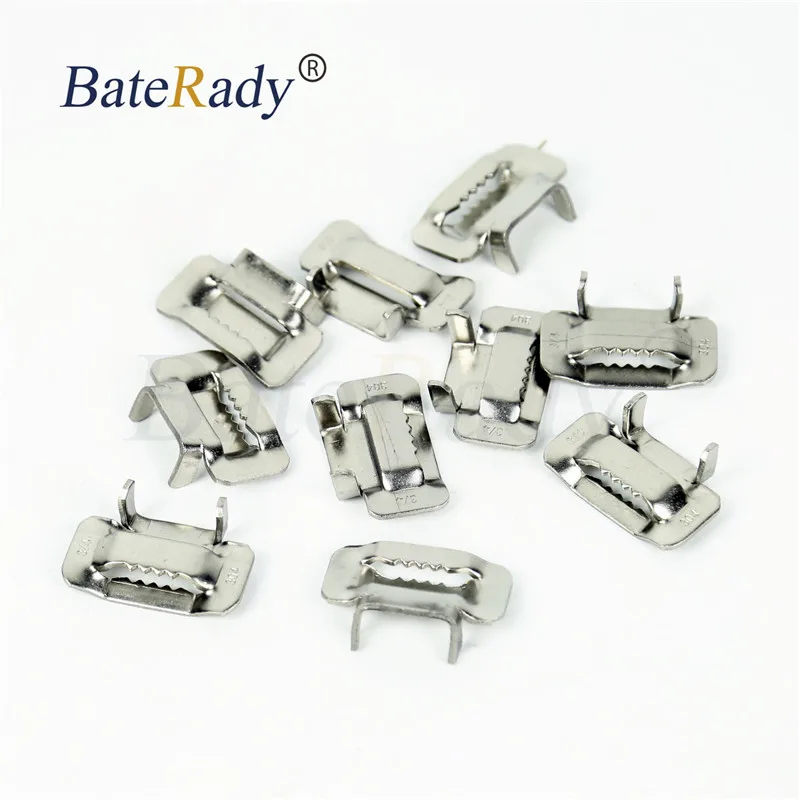 

#304 Stainless Steel tooth type CLAMPS for steel binding (tools and straps buy extra) 100pcs/box