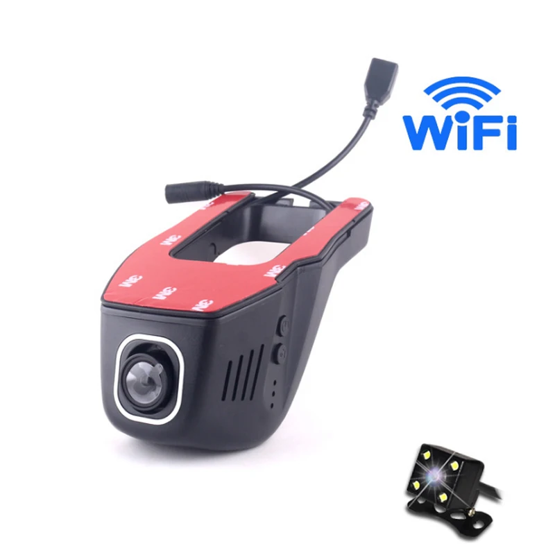 

Null Car DVR Camera 1080P Full HD Hidden Video Recorder Wifi Dual Lens Hidden Wifi Camera Strong Night Vision Car DVR With 2 Cam