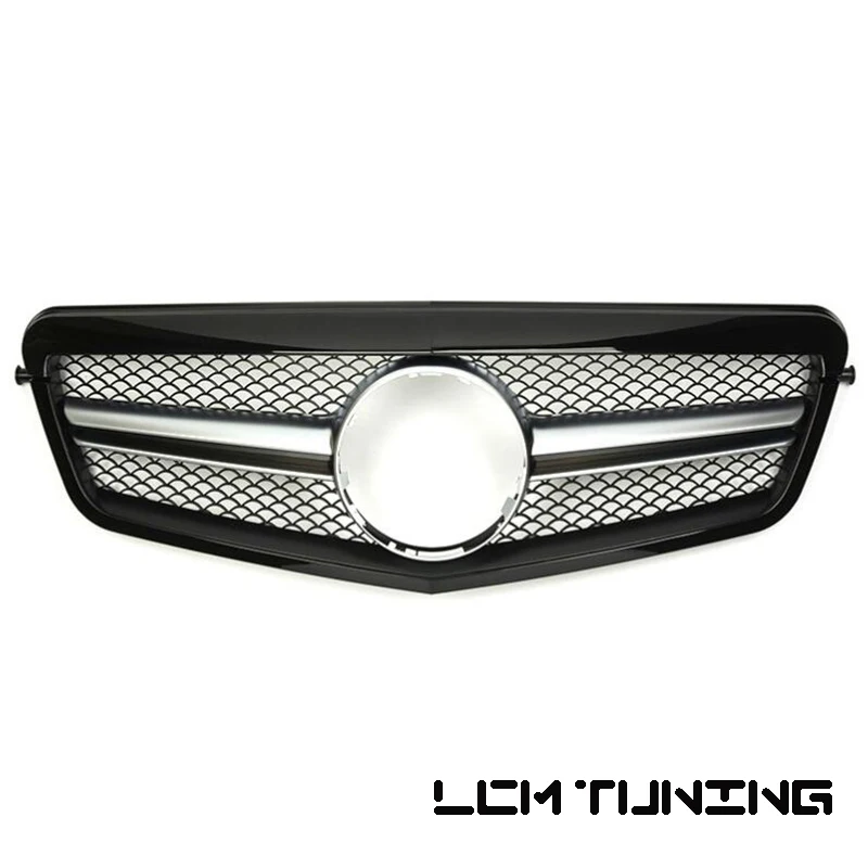 

For Mercedes For Benz E-class W212 E200 E300L 09 10 11 12 13 SL Style with Emblem Front Bumper Racing Grille