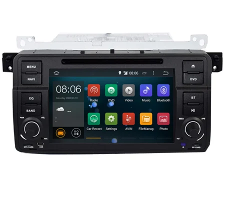 Android 7,1 автомобильный dvd-плеер для BMW E46 M3 с gps Bluetooth Wifi 3g USB SD DVD Руль управления+ 8 Гб SD карта