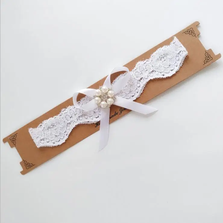 Bridal Wedding Garter Belt Set with Rose Crystal Applique white Lace Strong Stretch Plus Size for Bride Keepsake Gifts