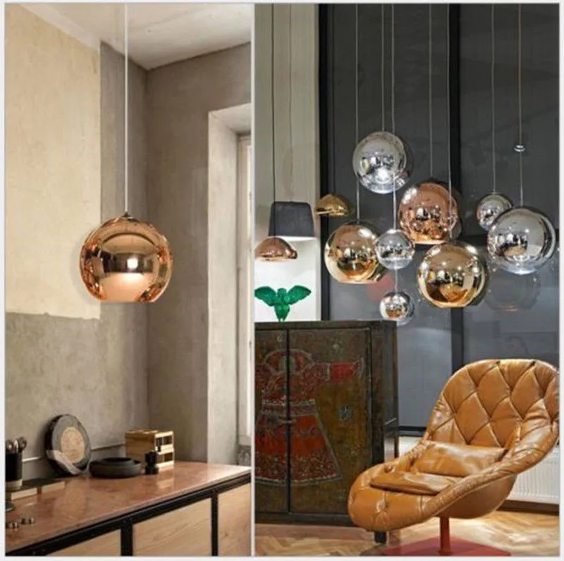 Mirror Glass Ball Pendant Lamp-6