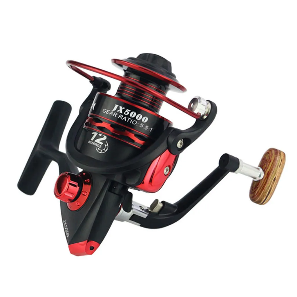 

Perimedes Fishing Reel Spinning 5.5:1Gapless Fish Wheel rough parabola configuration Semi-Metal Folding JX1000-7000#g40