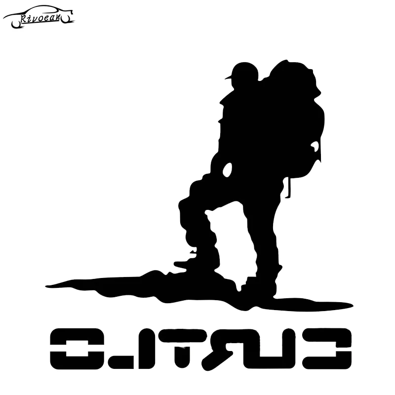 

11CM X 11CMMountaineer Hiking Reflective Vinyl sticker Car modified decoration sticker Auto accessories 2019