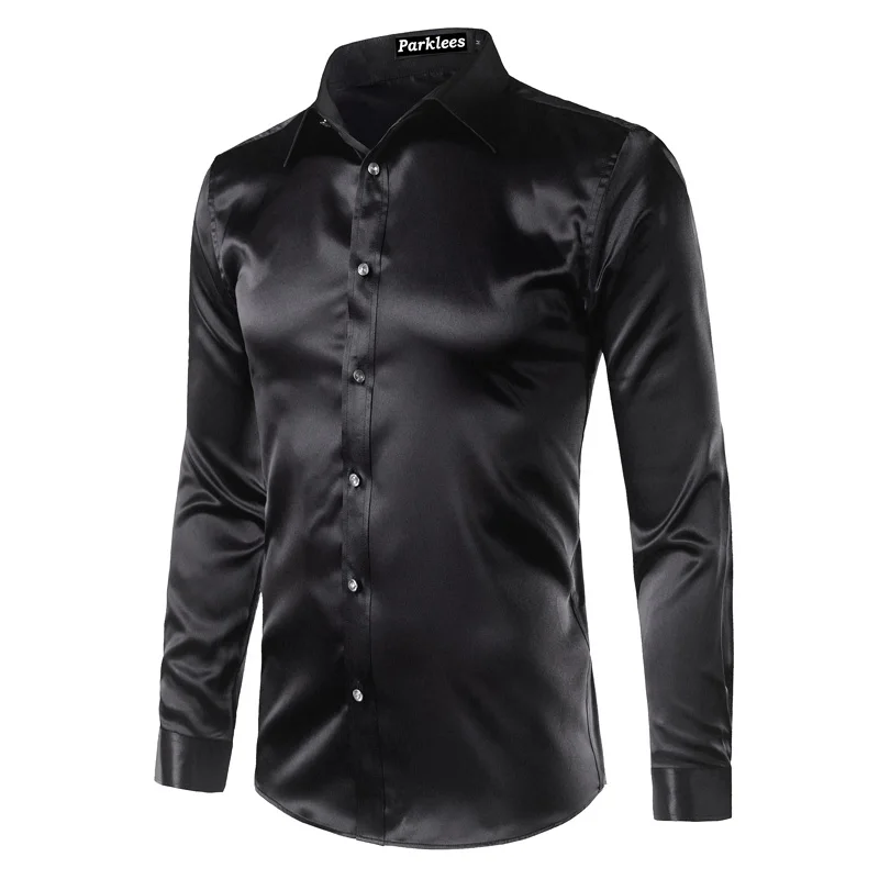 satin shirt men