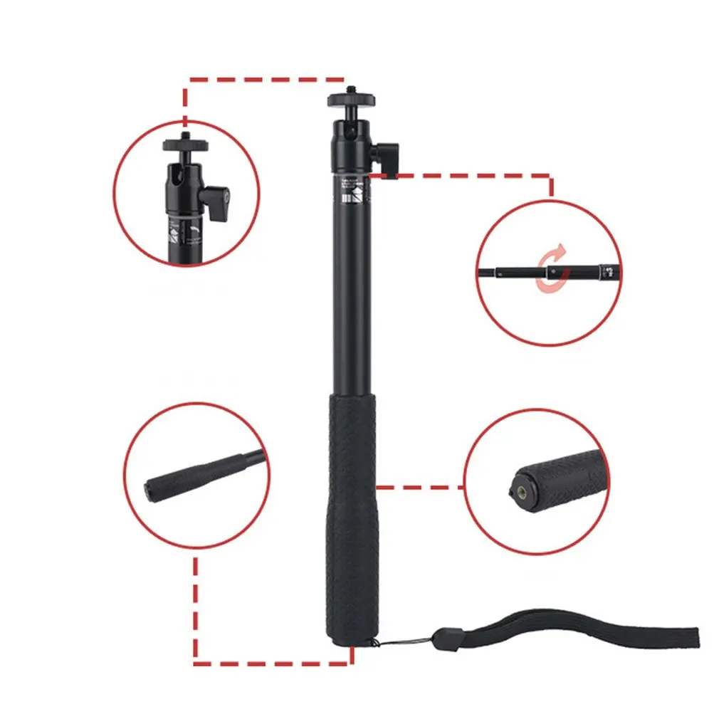 

BZ-YC100 Universal Design Metal Handheld Tripod Mount Monopod Extension Rod for DSLR SLR Cameras Accessories