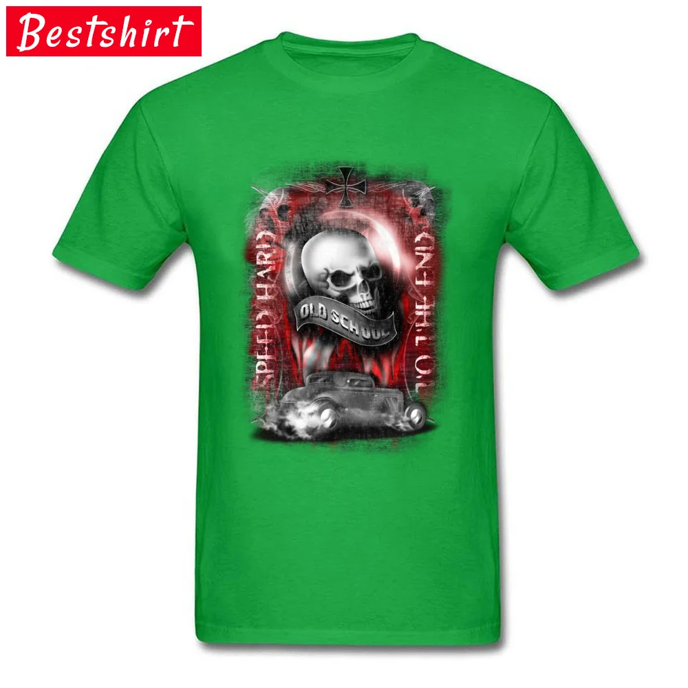 Speed Hard Summer Pure Cotton O-Neck Tees Short Sleeve Personalized Tee-Shirt Company Simple Style Tshirts Free Shipping Speed Hard green