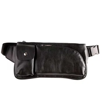 

PU Men's Casual Shoulder Bag Large Capacity Design Short Travel Messenger Bag Men's Retro Style Mobile Phone Change Storage Bag