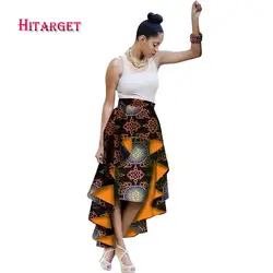 2019 осень Африканская женщина Костюмы двойной Слои нерегулярные юбки Базен восковой печати наборный юбки Дашики африканская одежда WY1585