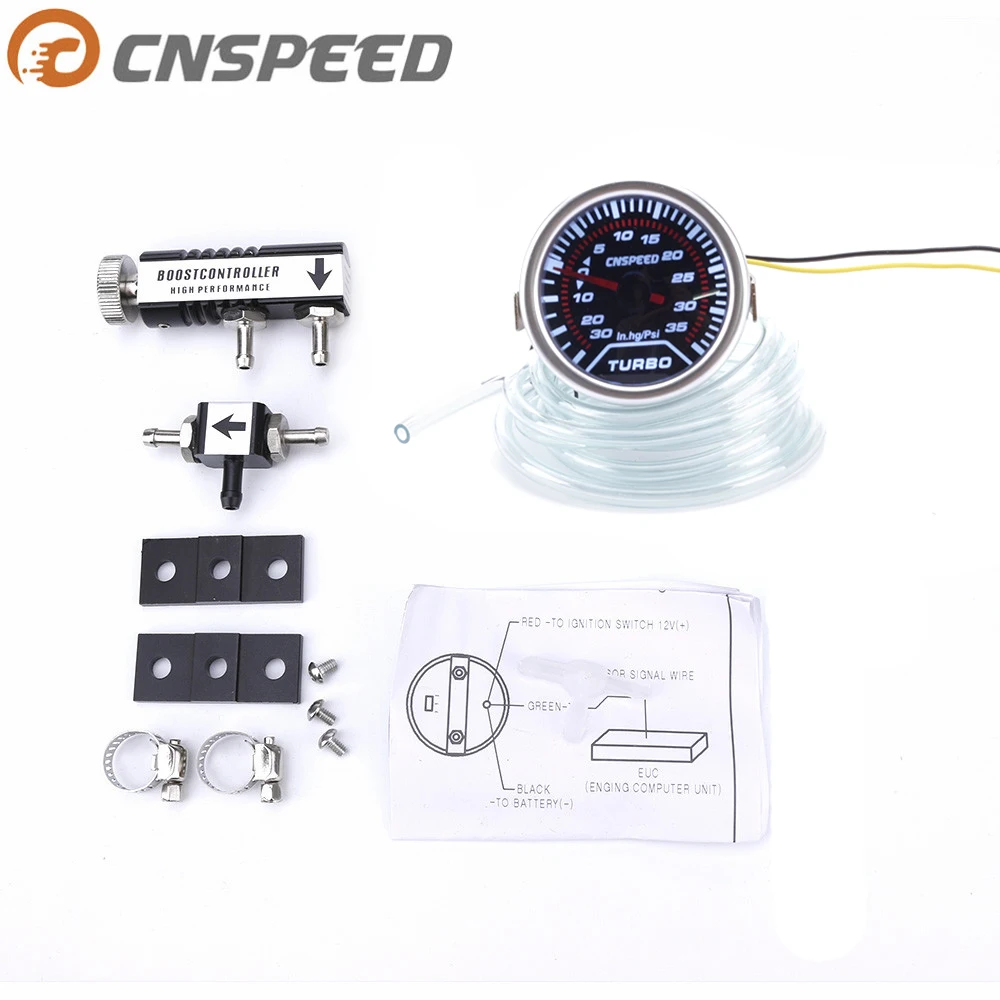 

Free Shipping CNSPEED Car 2"52mm Turbo Boost Gauge PSI+Adjustable Turbo Boost Controller Kit 1-30 Psi In-cabin Gauge Meter