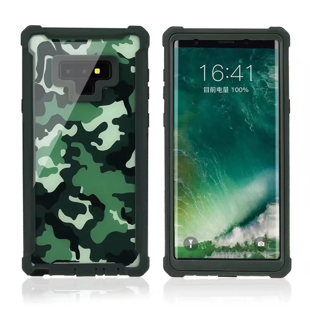 

For Samsung Galaxy S9 S9PLUS S10 S10 Plus Pattern Shock Proof Soft TPU s10e drop note8 NOTE9 Transparent pc case soldier