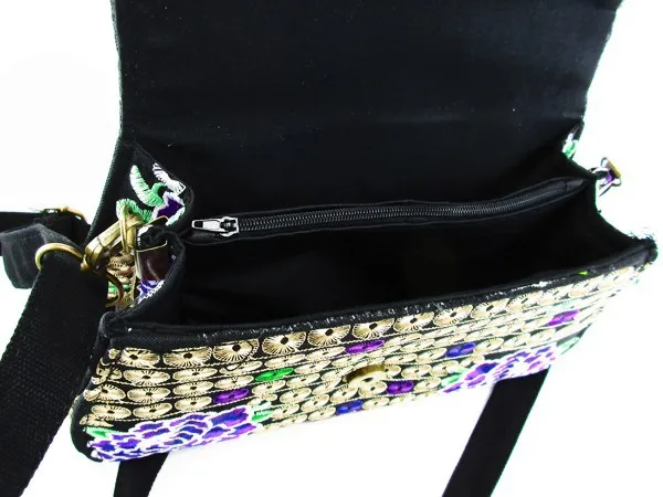 Винтаж хмонг этнический тайский индийский Бохо сумка мессенджер ручная вышивка гобелен SYS-416