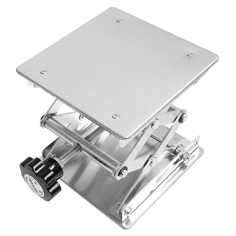 150*150 Mini Stainless Steel Lifting Platform Focus Adjustable For CNC Laser Engraving Machine Desktop Adjust Height 75-260mm