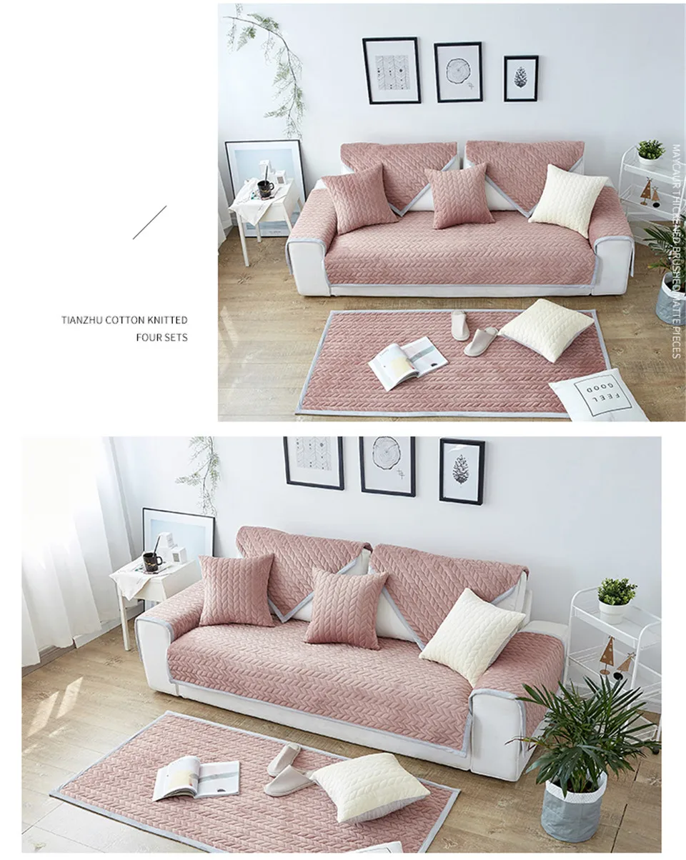 Lowdream Бархатный Чехол для дивана евро диван роскошный диван скандинавский гостиная современный плед угловой диван один двойной Чехлы для подушек