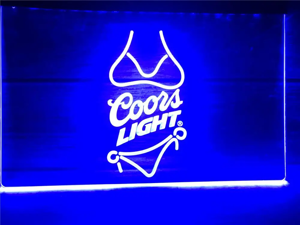 A119 светлое пиво Coors Бикини Бар Паб светодиодный ные неоновые световые