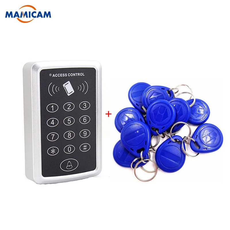 

125KHz Single RFID Card Proximity Entry Door Lock Access Control System With +10pcs RFID Keys Key Fob