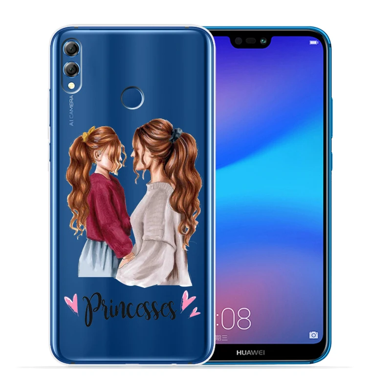 Модный супер мама папа девочка детский чехол для телефона для huawei P30 Lite P30 Pro P20 Lite P8Lite P9Lite P Smart мягкий прозрачный Etui