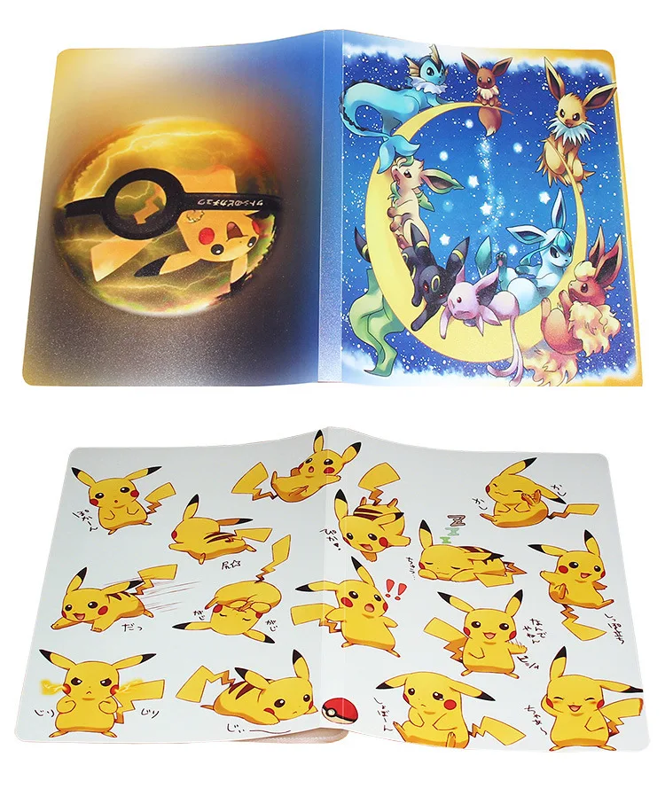 

Large Capacity cards Album Book for Pokemon Top loaded List playing cards holder album Pokemon toys for 324 cards Novelty gift