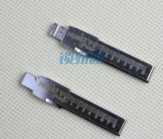 HU66 гравированная линия лезвия для Audi VW Skoda Bently Porsche Scale пустые зубья овчины 2 в 1 Lishi