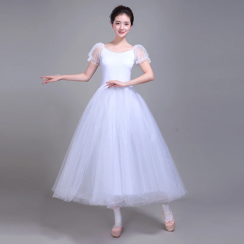 New lady short Sleeves Ballet Dress Loose Fit Simple Ballet Dance Dress ...