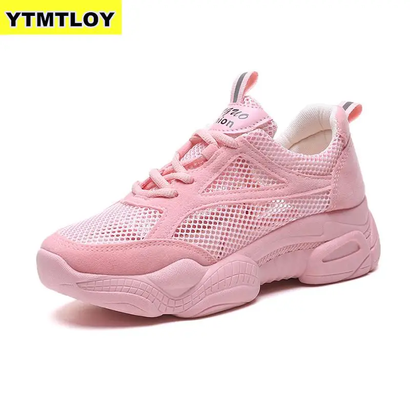 

New Summer Mesh Women Sneakers Fashion Thick Bottom Womens Platform Casual Shoes Zapatos De Mujer White Chunky Sneakers