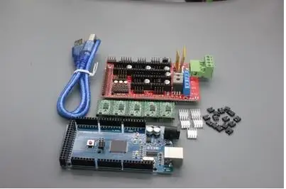3d принтер комплект 1 шт.* Mega 2560 R3+ 1 шт. RAMPS 1,4 контроллер+ 4 шт. A4988 шаговый драйвер модуль с радиаторами