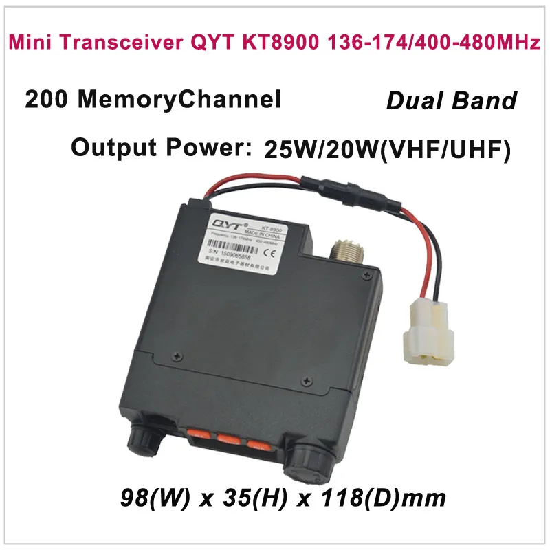 Мини приемопередатчик QYT KT8900 136 174/400 480 МГц двухстороннее радио двухдиапазонный