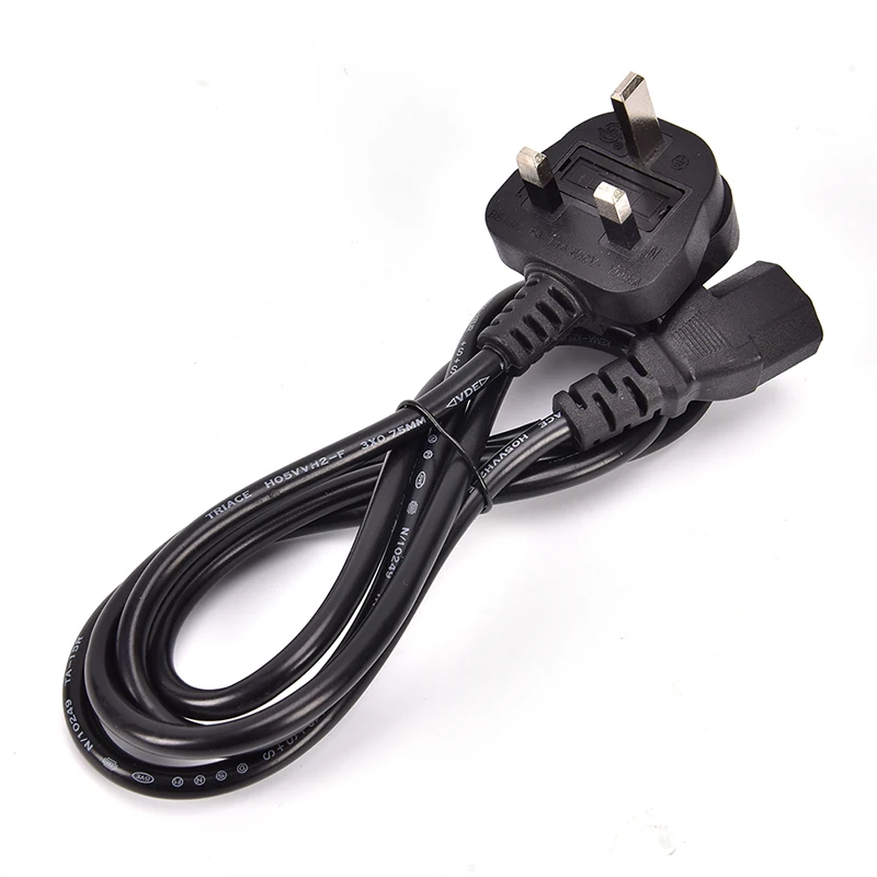 For AC Adapters C13 Power Cables 3 Pin UK European Power Supply Lead