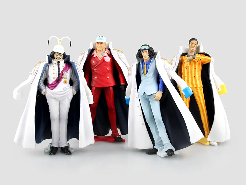 4 шт./компл. Аниме One Piece Kuzan Borsalino Issho Sakazuki ПВХ экшн фигурка Коллекционные детские