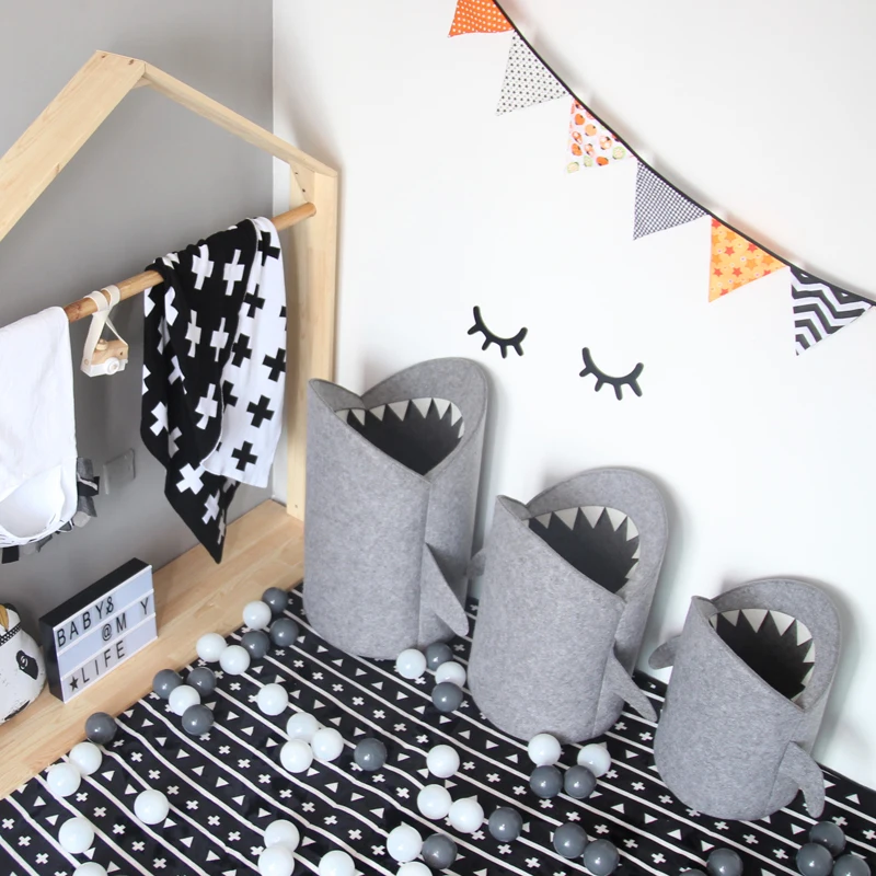 

Creative Shark Children Toys Storage Basket Baby storage bag Clothing Organizer Birthday gift Home Decoration
