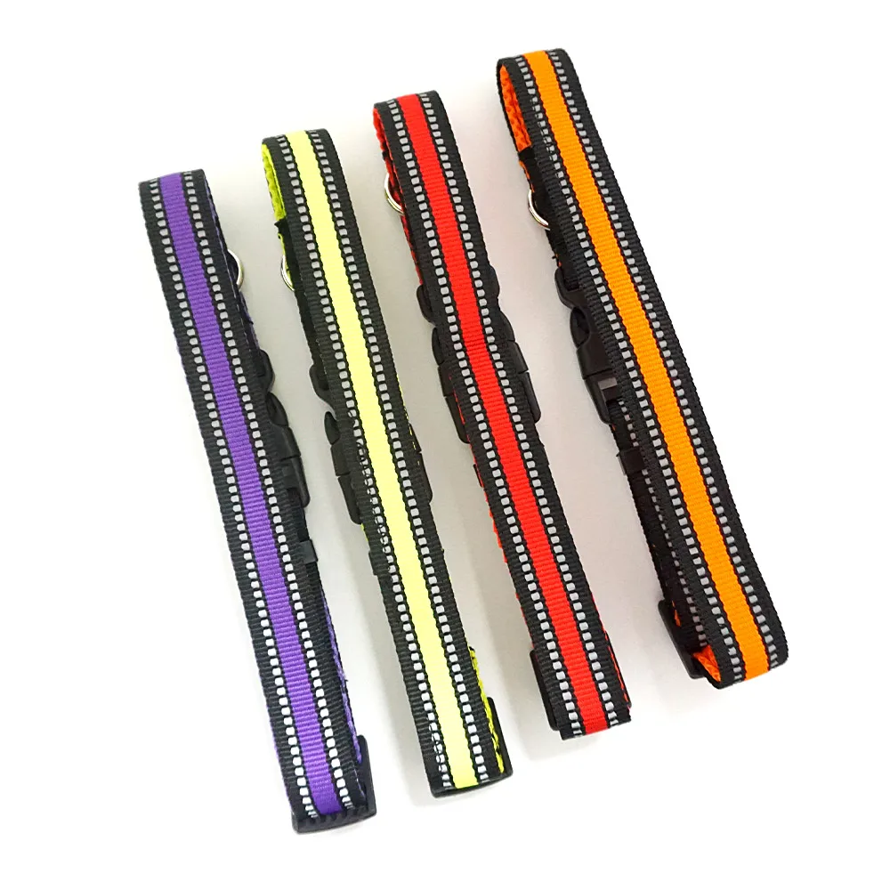 Adjustable Reflective Dog Collars Nylon Mesh Padded Reflective Collar For Dog Training Outdoor MLXL Big Size for Large Dogs (5)
