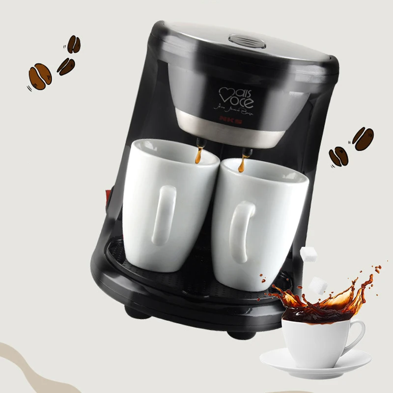 500 Вт 2 чашки капельный Кофе чайник Электрический Автоматическая Эспрессо Кофе машина для домашнего кафе американский