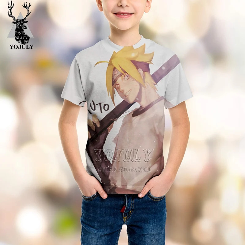 7 YOJULY/Детская Повседневная футболка с 3D принтом аниме Boruto NARUTO NEXT Generation Jiraiya, футболка с круглым вырезом, одежда для мальчиков и девочек, C21 - Цвет: 7