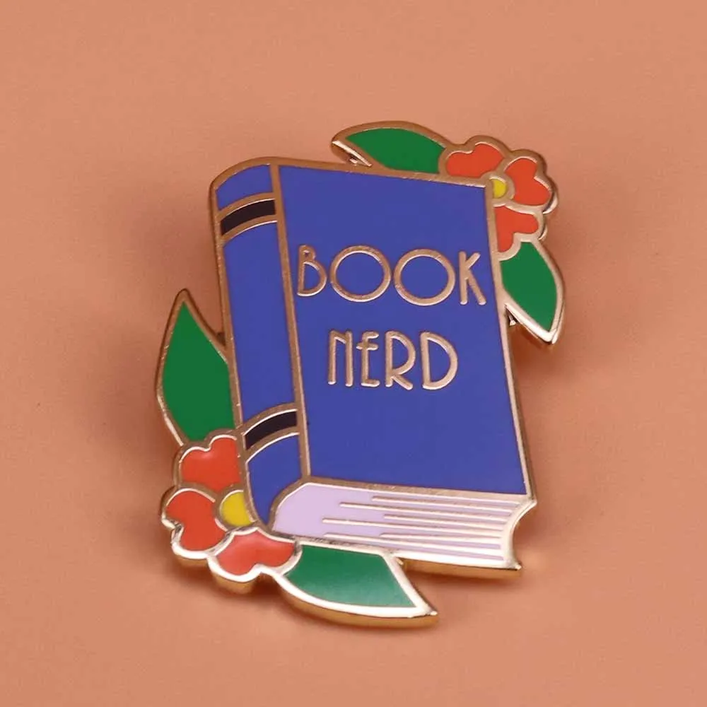 Эмалированная брошь в виде книжного червя Книжная Подарочные булавки для