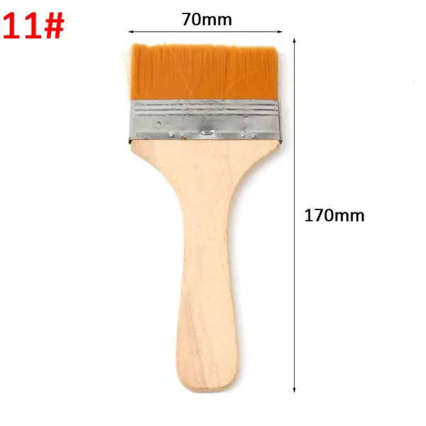 11-10pcs Нейлоновые кисти для рисования кисти для масла акварельный водорастворимый порошок пропилен акриловый разный размер краски кисточки для пудры Школа искусства поставка - Цвет: 11-10pcs