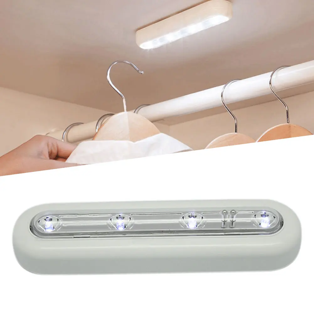 Умный 4LED беспроводной сенсорный ночник свет лампы для шкафа шкаф гараж Чердаки ночник Bedlight Крытый