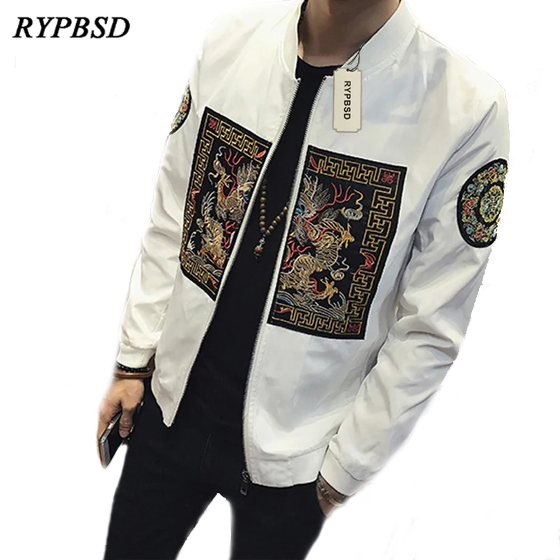 Spring Bomber Jacket Men 2020 Chinese Style Qing Dynasty Dragon Robe Embroidery Mens Jackets and Coats Casual Windbreaker 5XL Spring Bomber Jacket Men 2020 Chinese Style Qing Dynasty Dragon Robe Embroidery Mens Jackets and Coats Casual Windbreaker 5XL