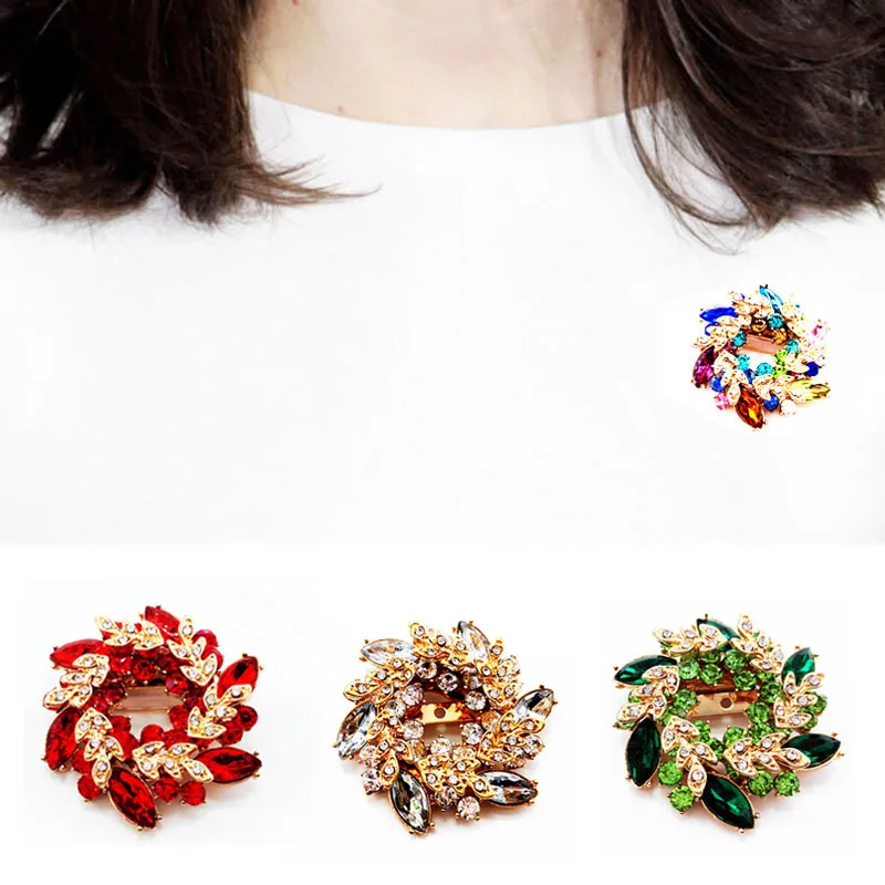 

LNRRABC Hot Sale 8Colors Flowers Shape Chinese Redbud Scarf Buckle Garment Accessories Brooches Fashion Jewelry