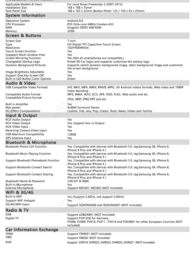 Cheap 7" Android 8.0 Octa Core Radio GPS Car Auto Play DVD Player for Land Rover Freelander 2 2007 2008 2009 2010 2011 2012 25