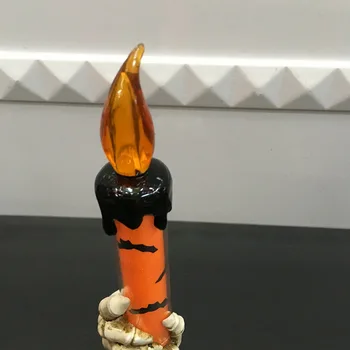 

LED Light Candle Holder Table Stand Candelabra Skull Skeleton Hand Lamp Halloween Party Home Decor QJ888