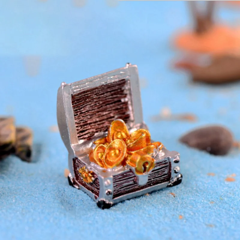 

Aquarium Fish Tank Artificial Barrel Resin Ornament Cave Landscaping Treasure chest Decoration
