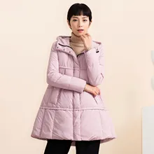 KMETRAM/ осенне-зимняя куртка-пуховик на 90% белом утином пуху, женское плотное длинное пальто с капюшоном, Женская Корейская свободная парка, Abrigo Mujer MY512