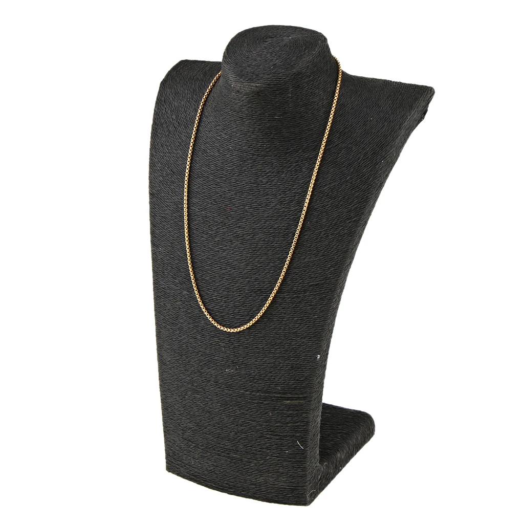 Gold Stainless Steel Round Curb Cable Box Link Chain Necklace with Lobster Claw Clasp for Women Ladies