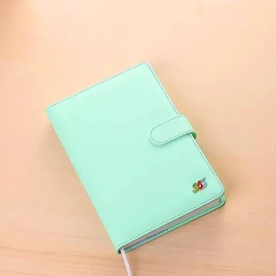 Милый 365 ежедневник, кожаный дневник, блокнот, цветные страницы, дневник в горошек, дневник, ежедневник, дневник, записная книжка, a5, a6, ручная книга, caderno - Цвет: Зеленый