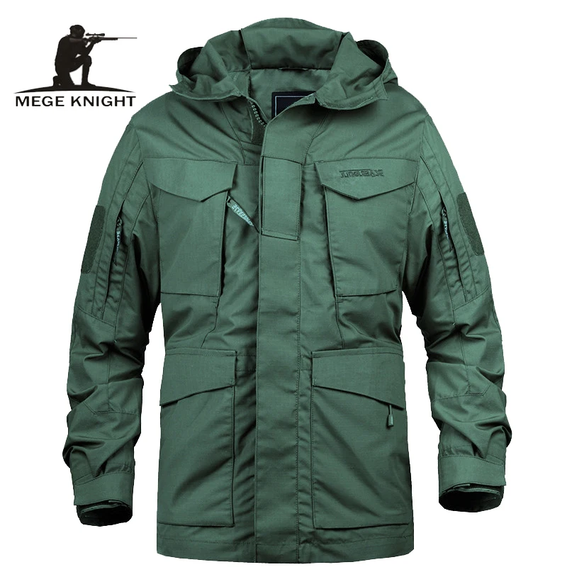 Mege marca M65 camuflaje militar Hombre Ropa ejército táctico de los hombres rompevientos con capucha chaqueta Outwear casaco masculino - 1