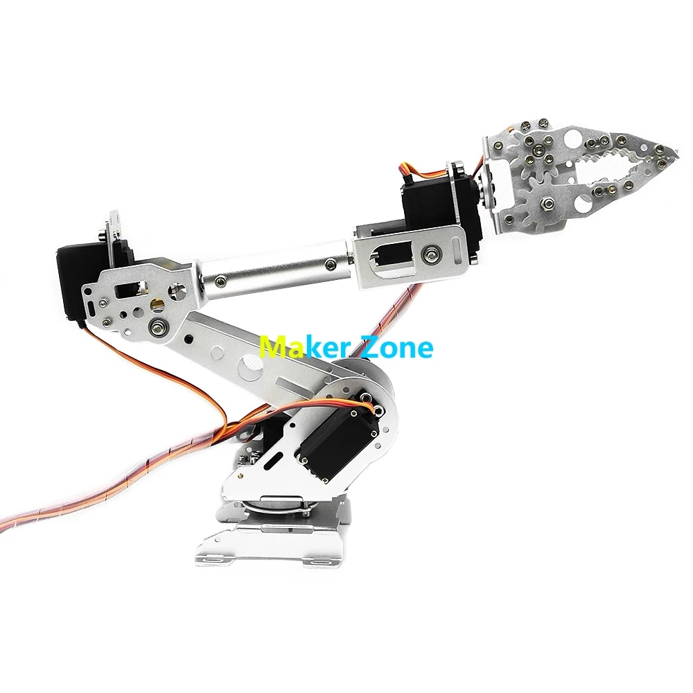 

6 dof robot manipulator metal alloy mechanical arm,With Claw CL-4 MG996R HM-S10 ,for Arduino robot education teaching platform