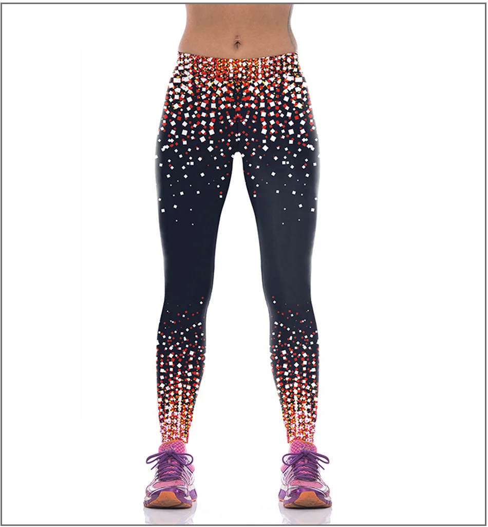 New Arrival Women Leggings Sporting Pants Starry Sky 3D Spot Printed Mujer Compression Leggins Trousers