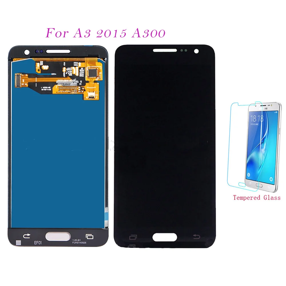 Тест ЖК-экран для Samsung Galaxy A3 2015 A300 A300H A300F A300FU сенсорный экран дигитайзер ЖК-дисплей