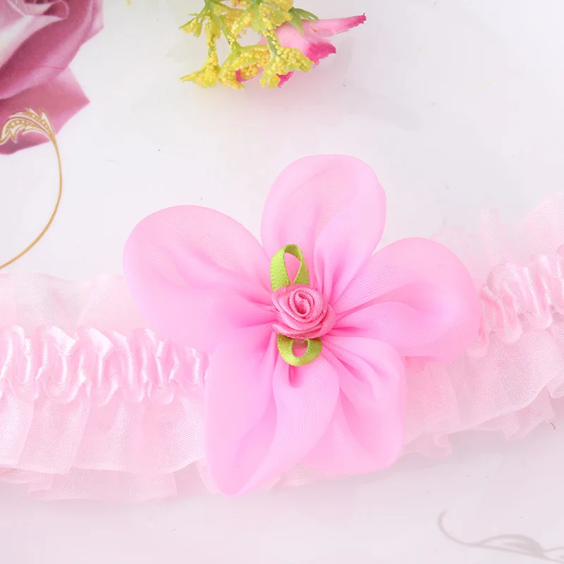 M MISM розовый цветок Bbgirl повязка на голову летняя лента для девочек Fascia Capelli дети