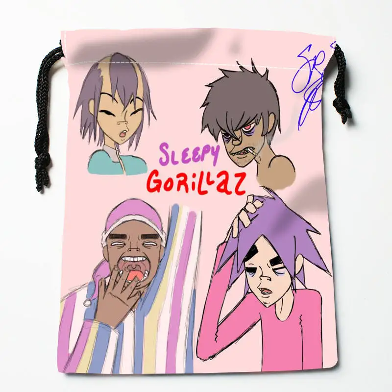 Высококачественная сумка для хранения с завязкой на заказ Gorillaz, подарочные атласные сумки 27x35 см, компрессионные сумки - Цвет: 10